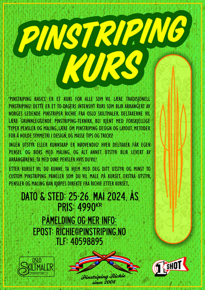 Pinstriping Basics Workshop with Richie, Ås, Norway 30-31 May 2026