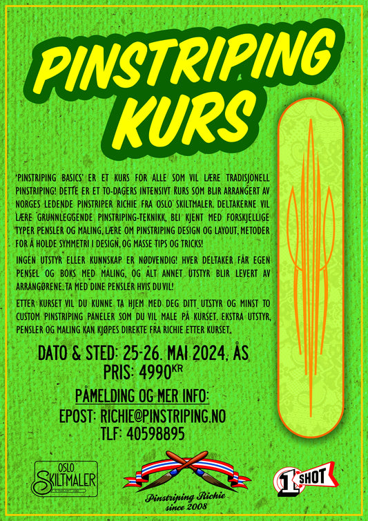Pinstriping Basics Workshop with Richie, Ås, Norway 30-31 May 2026